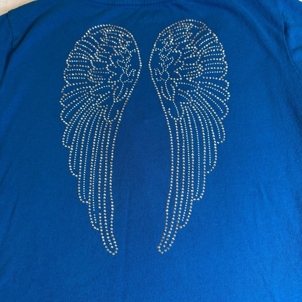 Aeropostale Vibrant Blue Top with Silver Accents